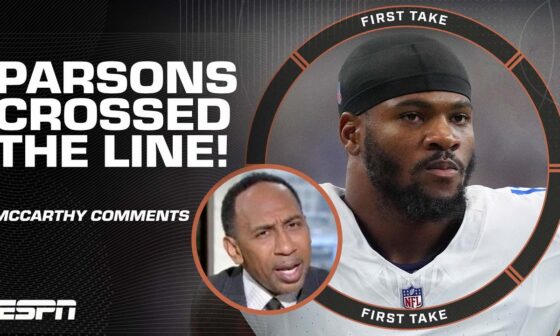 Stephen A. SUSPECTS Micah Parsons' comments about Mike McCarthy is something bigger 👀 | First Take