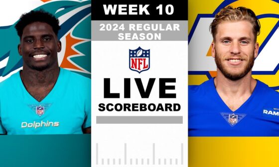 Dolphins vs Rams Week 10 LIVE Scoreboard!