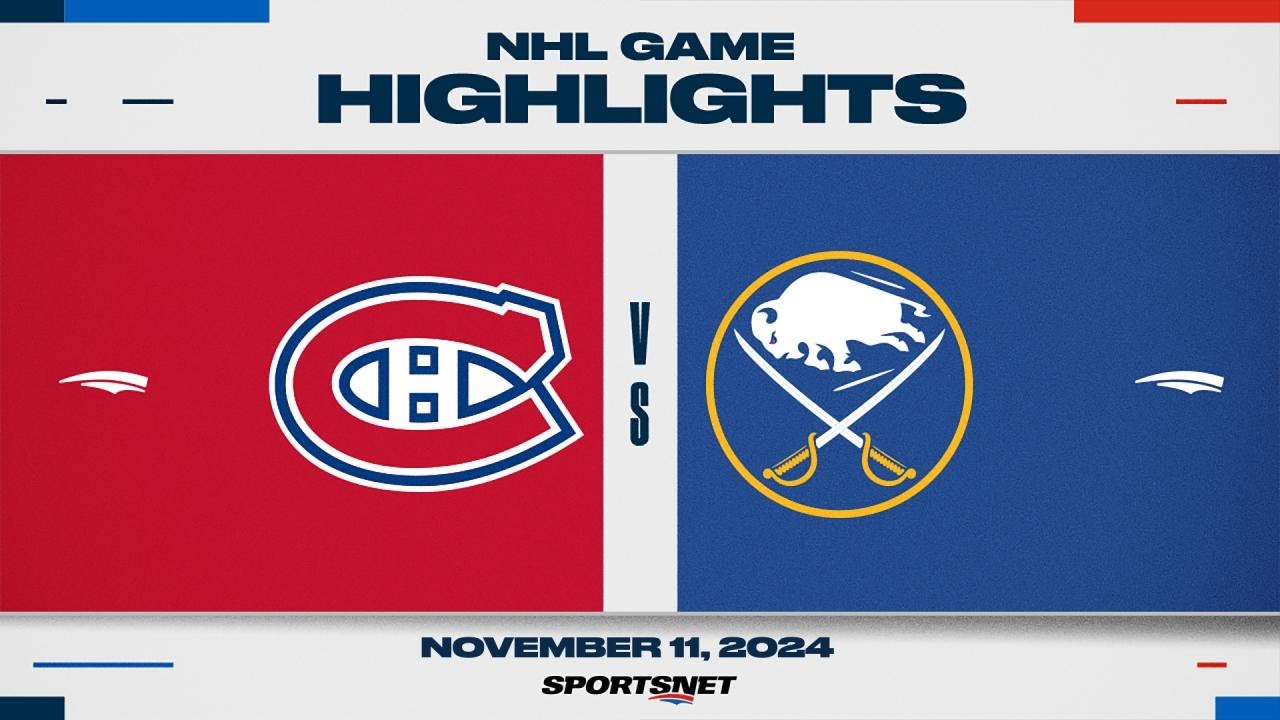 NHL Highlights | Canadiens vs. Sabres - November 11, 2024