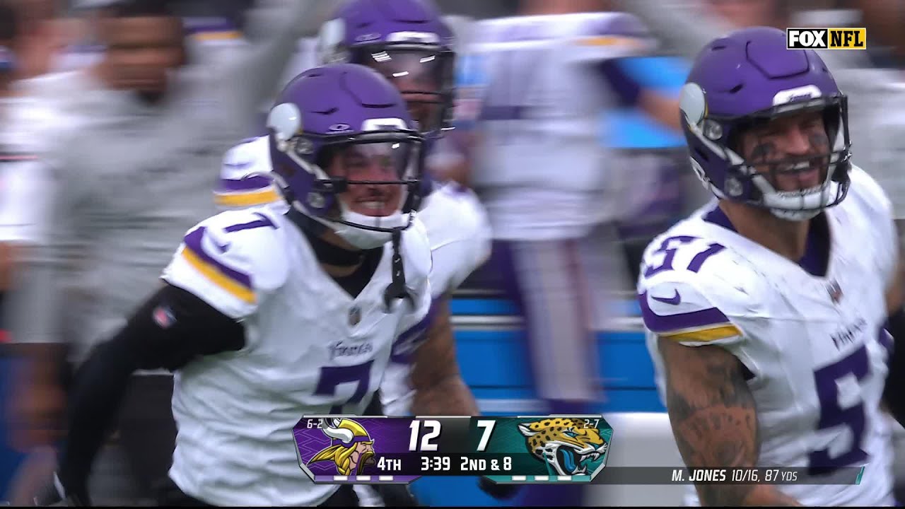 Minnesota Vikings Game Highlights vs. Jacksonville Jaguars | 2024 Regular Season Week 10