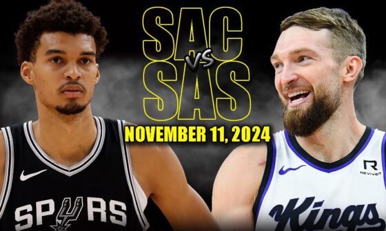 Sacramento Kings vs San Antonio Spurs Full Game Highlights - November 11, 2024 | 2024-25 NBA Season