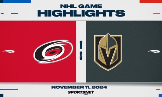 NHL Highlights | Hurricanes vs. Golden Knights - November 11, 2024