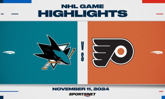 NHL Highlights | Sharks vs. Flyers - November 11, 2024