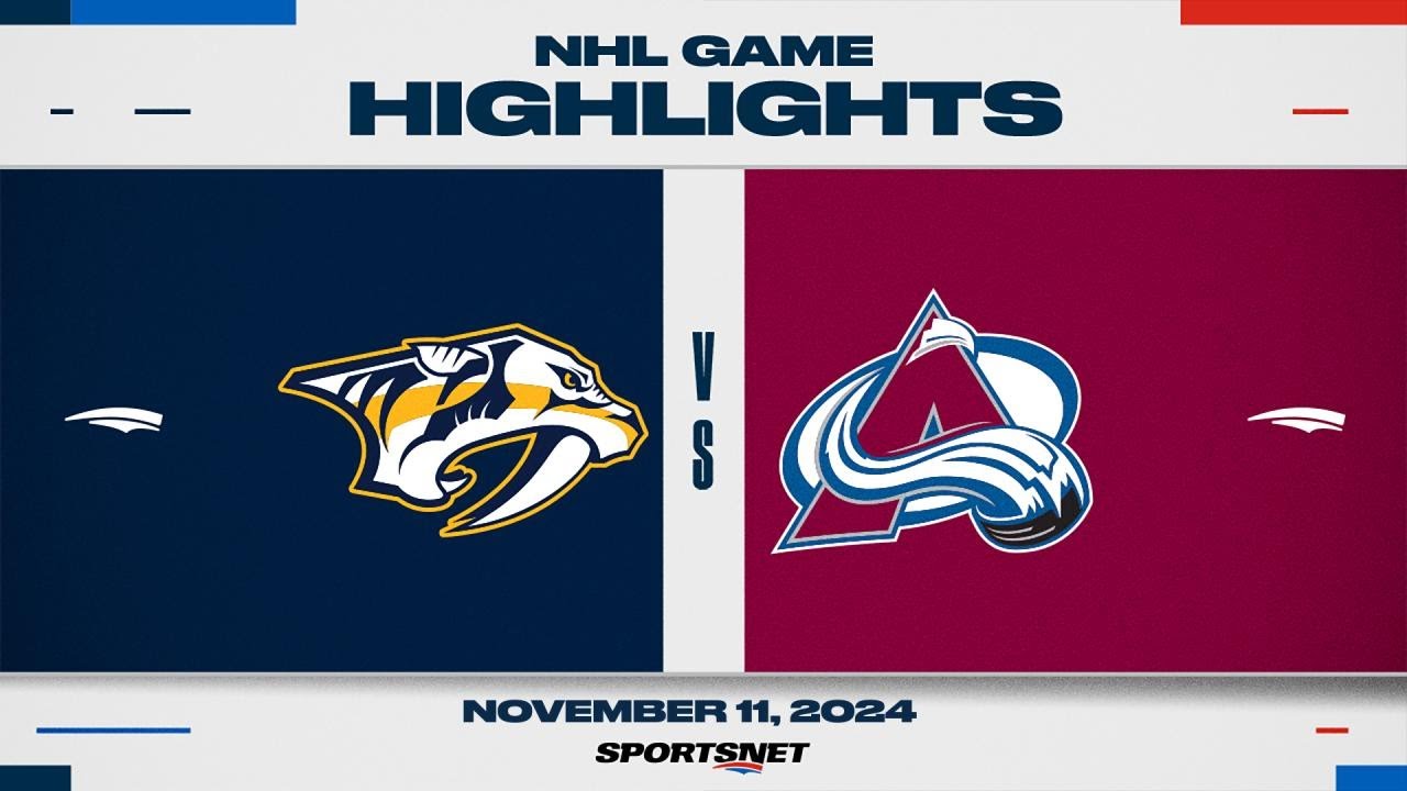 NHL Highlights | Predators vs. Avalanche - November 11, 2024