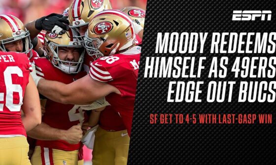 San Francisco 49ers vs. Tampa Bay Buccaneers | Moody's redemption gives 49ers last-second win | #NFL