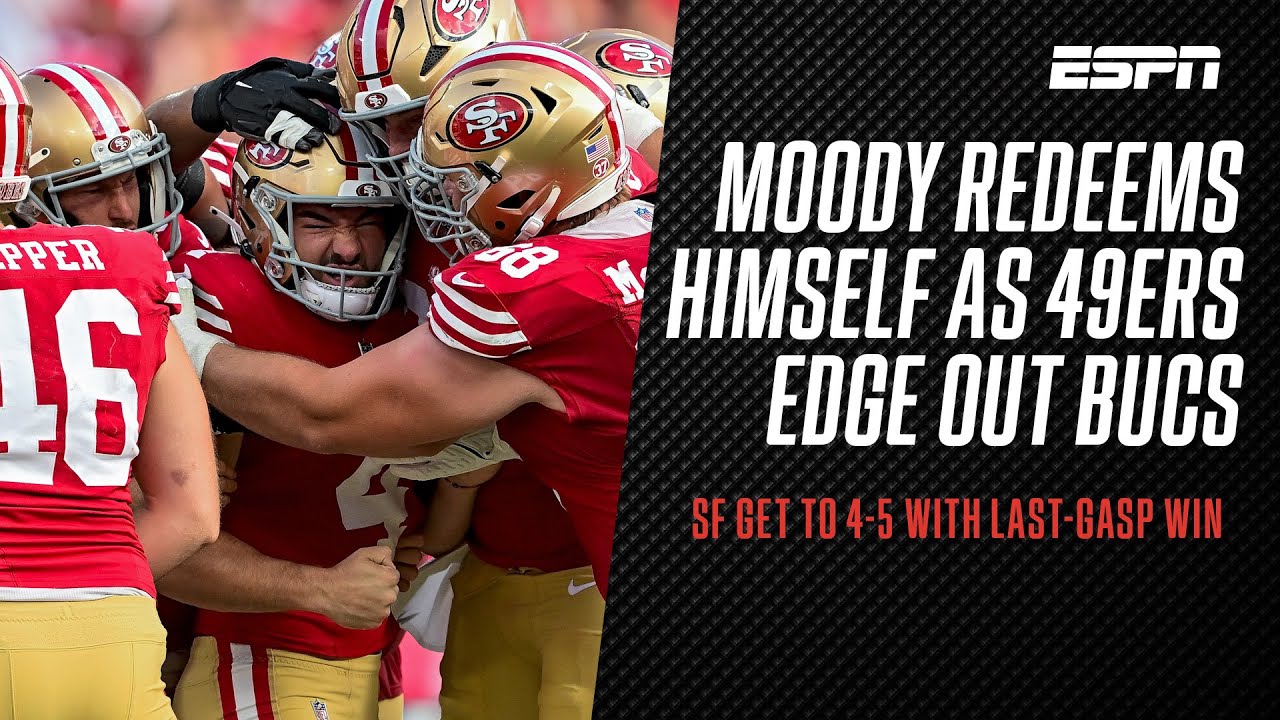 San Francisco 49ers vs. Tampa Bay Buccaneers | Moody's redemption gives 49ers last-second win | #NFL