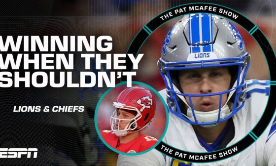 WINNING WHEN THEY SHOULDN'T 👀 McAfee is AMAZED by Chiefs & Lions' close wins | The Pat McAfee Show