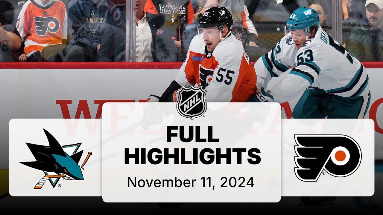 NHL Highlights | Sharks vs. Flyers | November 11, 2024