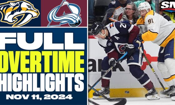 Nashville Predators at Colorado Avalanche | FULL Overtime Highlights - November 11, 2024