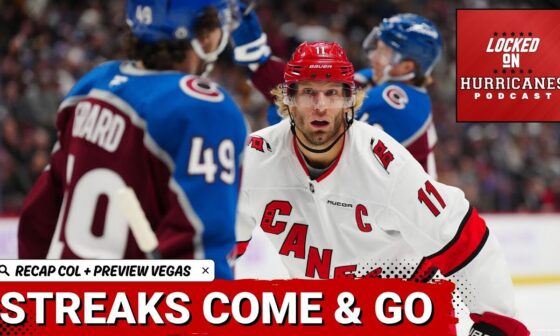 Canes Winning Streak Snapped in Colorado + Preview at Golden Knights | Carolina Hurricanes Podcast