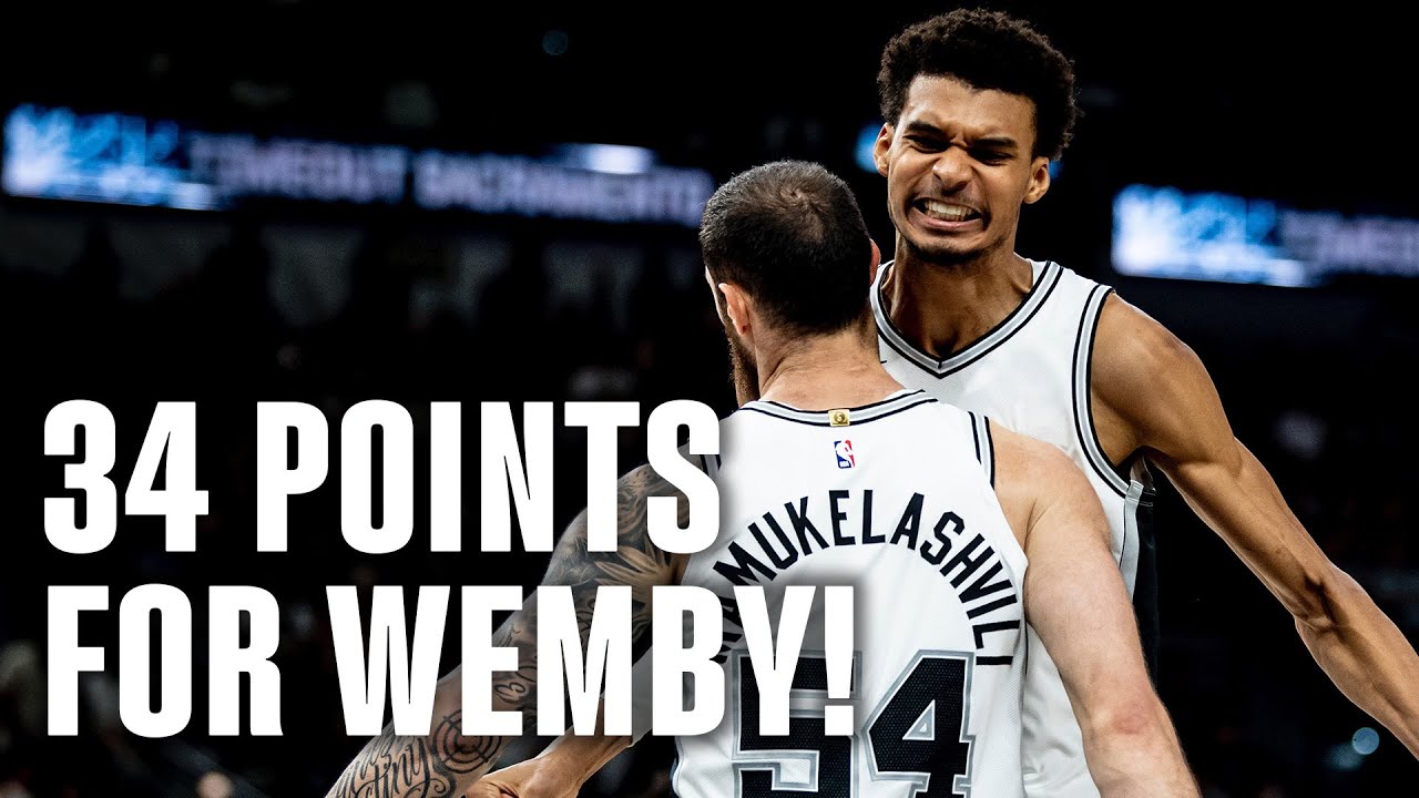 WEMBY 34 POINTS AND A DOUBLE-DOUBLE!