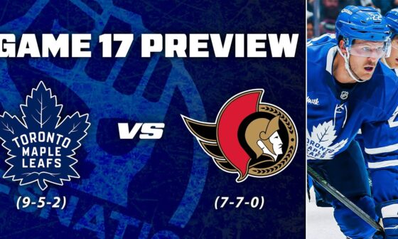 Maple Leafs vs Ottawa Senators - Game 17 Preview & Bets