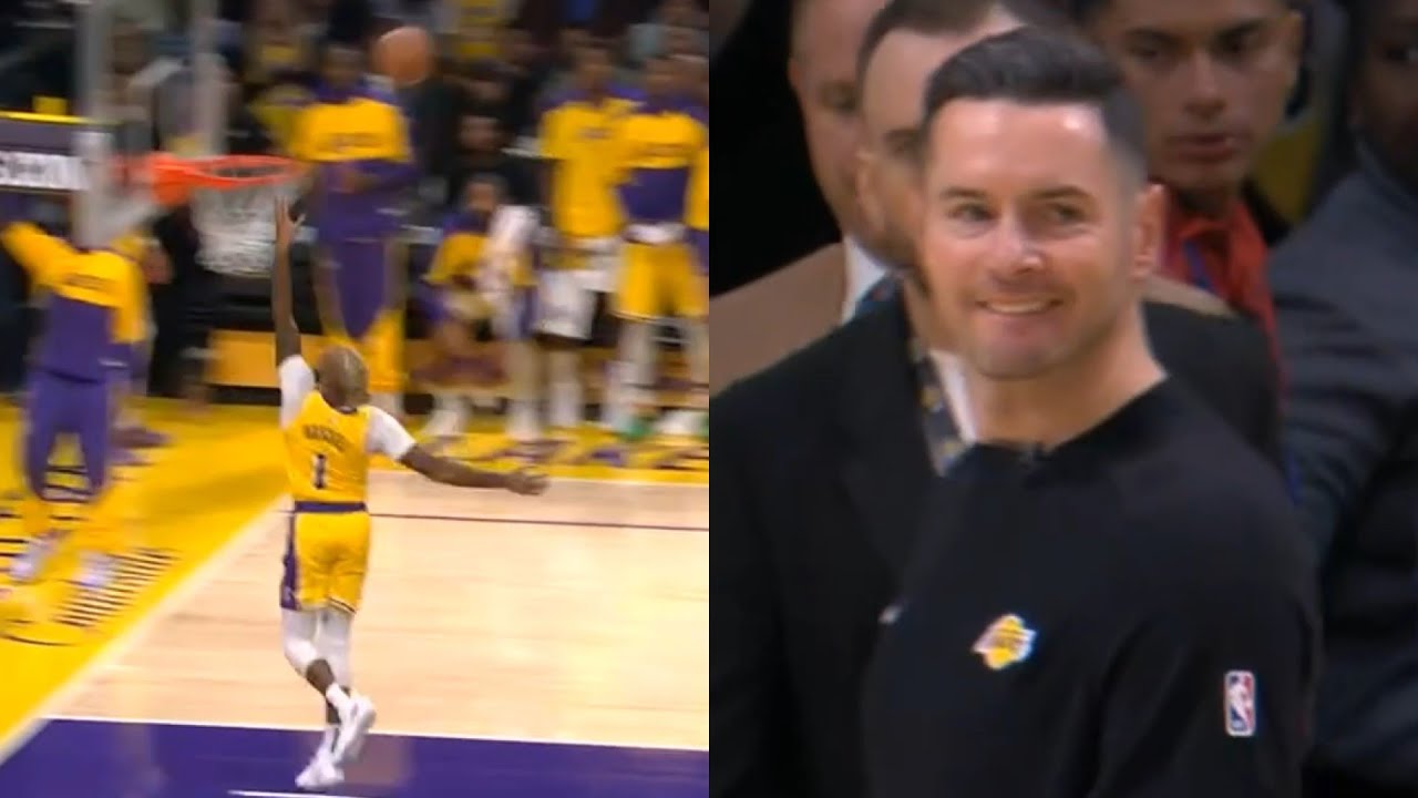 D'Angelo Russell misses wide open layup and JJ Redick hides frustration perfectly