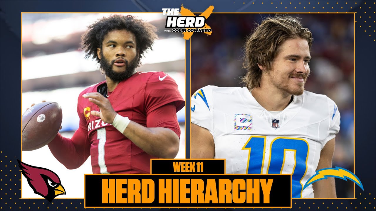 Herd Hierarchy: Cardinals fly in, Chargers return to Colin's Top 10 heading into Week 11 | THE HERD