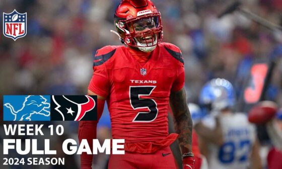 Detroit Lions vs. Houston Texans FULL GAME | NFL 2024 Season Week 10