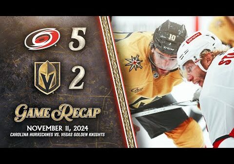 HIGHLIGHTS | Carolina Hurricanes 5, Vegas Golden Knights 2 | Nov. 11, 2024