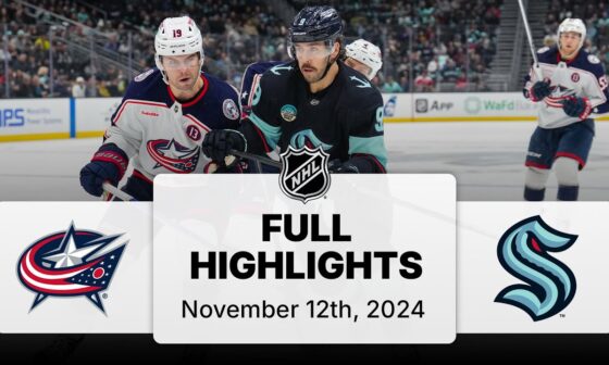 NHL Highlights | Blue Jackets vs. Kraken | November 12, 2024