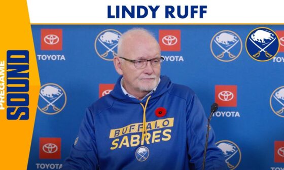 Mattias Samuelsson Returns To Sabres Lineup | Buffalo Coach Lindy Ruff Pregame vs Montreal