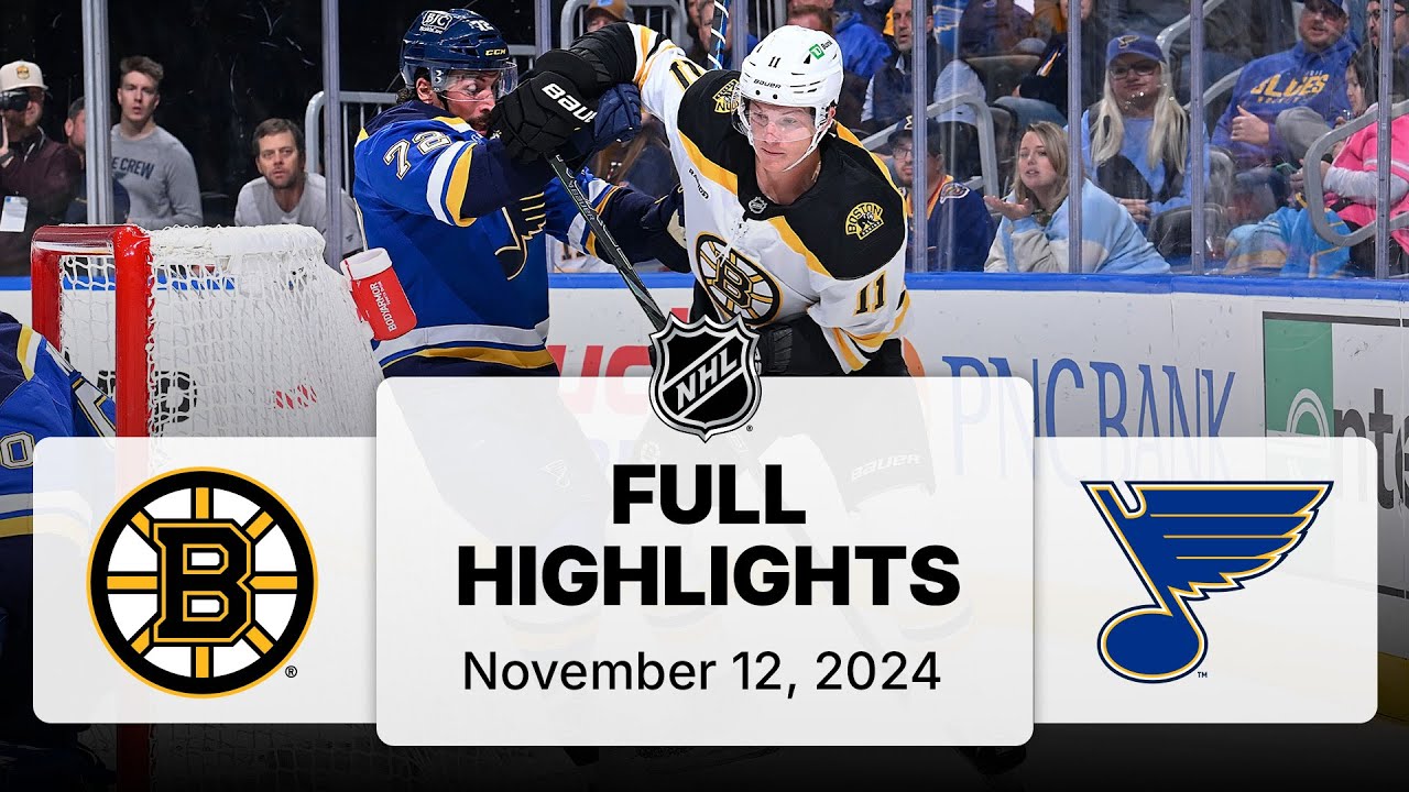 NHL Highlights | Bruins vs. Blues - November 12, 2024