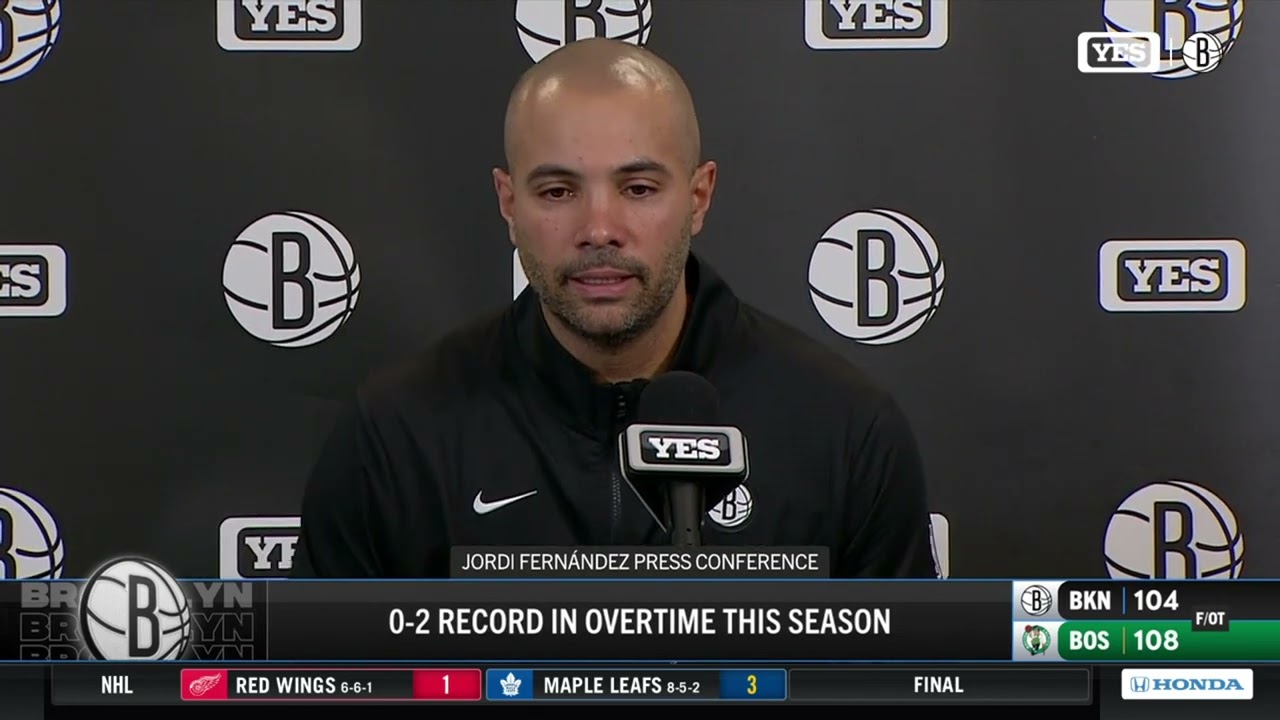 Head Coach Jordi Fernández after Nets fall in OT