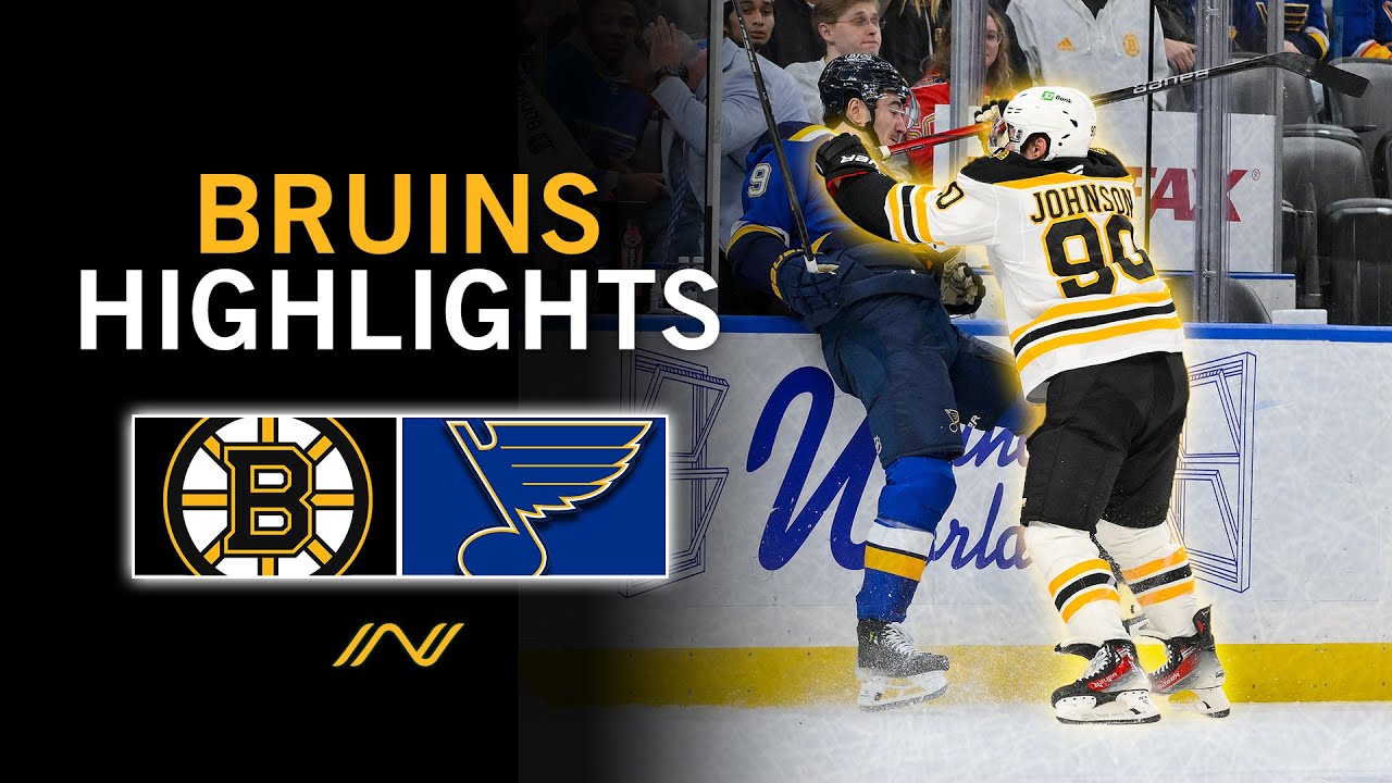 Bruins Highlights: Boston Has Third Period Resurgence Vs. St. Louis