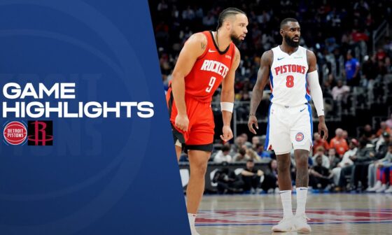 Full Game Highlights | Pistons vs Houston Rockets