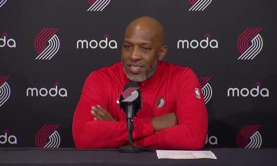 Chauncey Billups Postgame Interview | Portland Trail Blazers 122, Minnesota Timberwolves 108