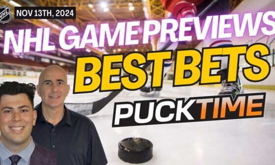 NHL Picks and Predictions Today | Red Wings v Penguins | Kings vs Avalanche | PuckTime Nov 13