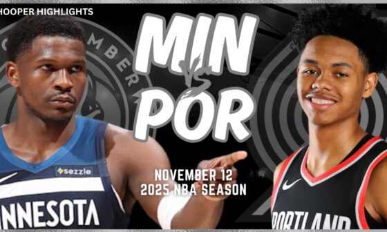 Minnesota Timberwolves vs Portland Trail Blazers Full Game Highlights | Nov 12 | 2025 NBA Season