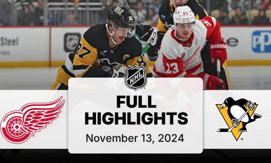 NHL Highlights | Red Wings vs. Penguins | November 13, 2024