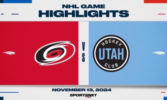 NHL Highlights | Hurricanes vs. Utah - November 13, 2024