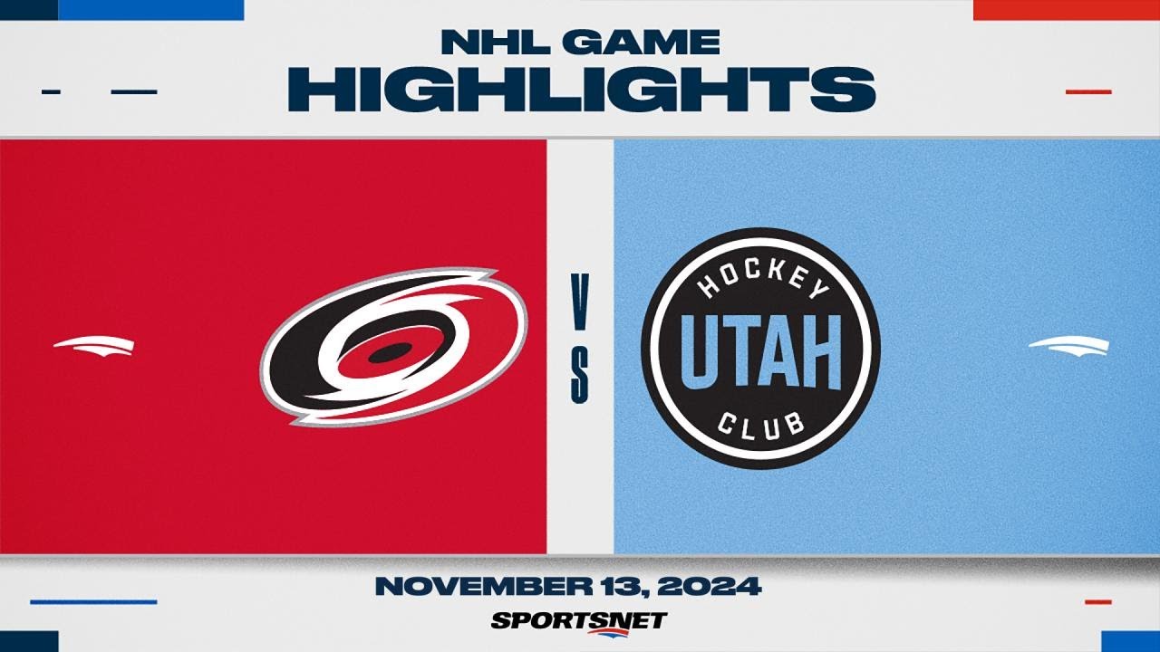 NHL Highlights | Hurricanes vs. Utah - November 13, 2024