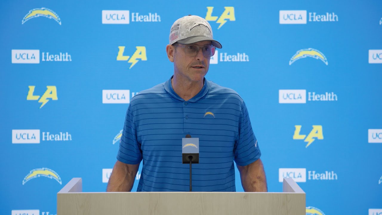 Jim Harbaugh On Joe Burrow & Bengals | LA Chargers