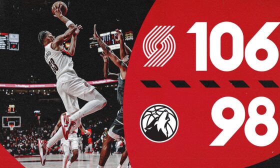 Portland Trail Blazers 106, Minnesota Timberwolves 98 | Game Highlights | November 13, 2024