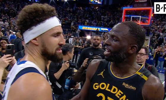 Klay Thompson Embraces Steph Curry, Draymond Green, Steve Kerr After Warriors vs. Mavs