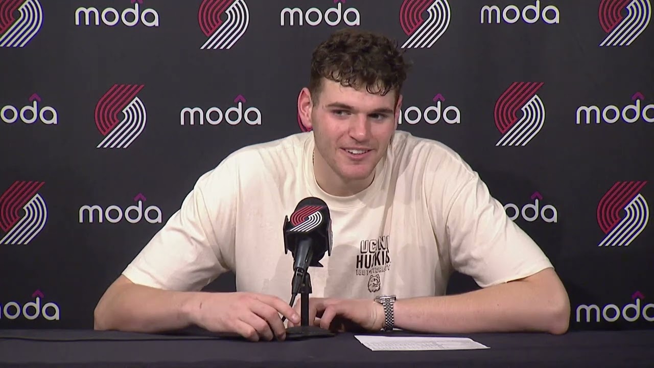 Donovan Clingan Postgame Interview | Portland Trail Blazers 106, Minnesota Timberwolves 98