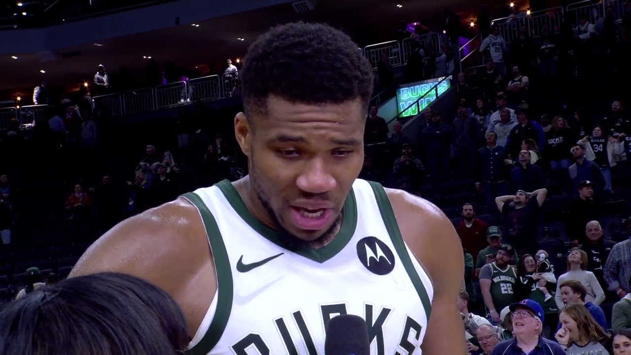 Giannis got Emotional during the 'MVP' chants after his 59-point game 🎤