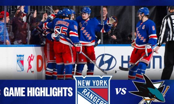 GAME HIGHLIGHTS | 2024-25: New York Rangers vs San Jose Sharks (11/14/24)