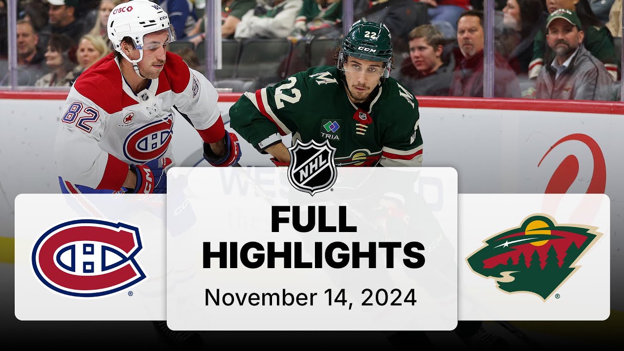 NHL Highlights | Canadiens vs. Wild | November 14, 2024