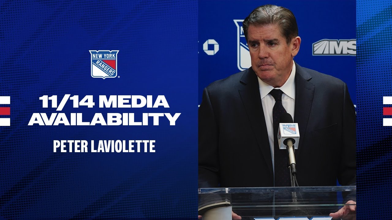 NYR vs SJS: Peter Laviolette Postgame Media Availability | Nov. 14, 2024