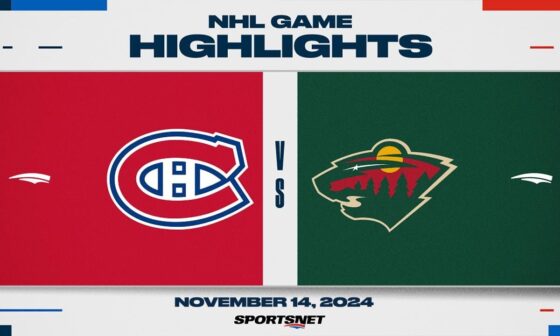 NHL Highlights | Wild vs. Canadiens - November 14, 2024