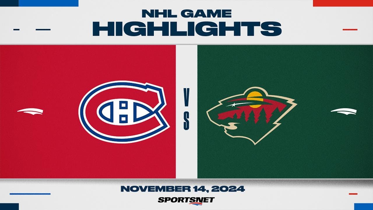 NHL Highlights | Wild vs. Canadiens - November 14, 2024