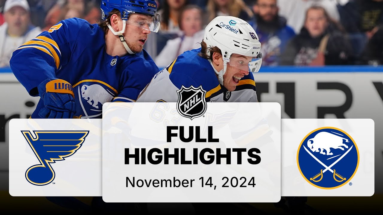 NHL Highlights | Blues vs. Sabres - November 14, 2024