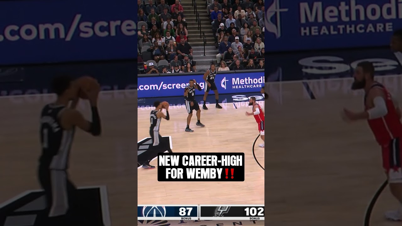 A NEW CAREER-HIGH POINTS FOR WEMBY! #sanantoniospurs #spurs #nba