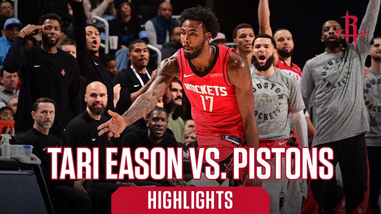 Tari Eason (18 points) Highlights vs. Detroit Pistons l Houston Rockets