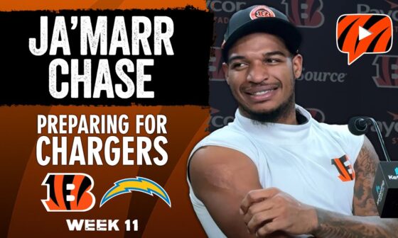 Bengals WR Ja'Marr Chase on NFL Leading Numbers, 'Must-Win' vs Chargers and Joe Burrow's F-Bomb