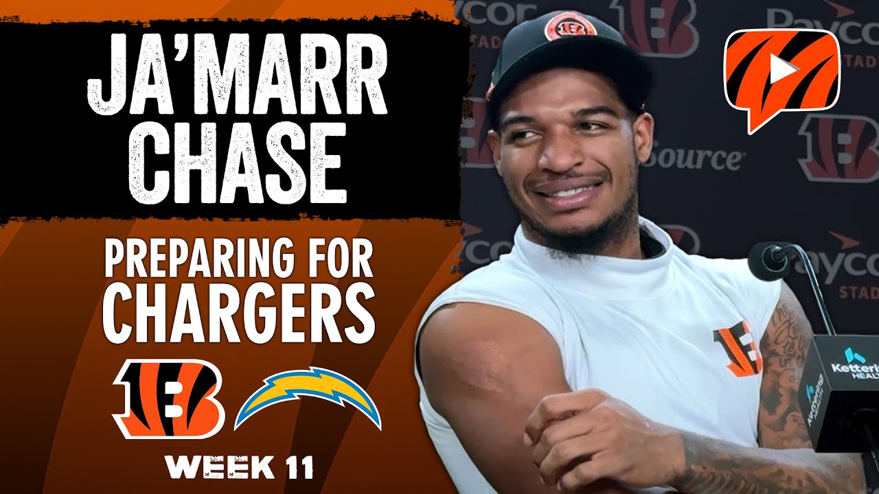 Bengals WR Ja'Marr Chase on NFL Leading Numbers, 'Must-Win' vs Chargers and Joe Burrow's F-Bomb