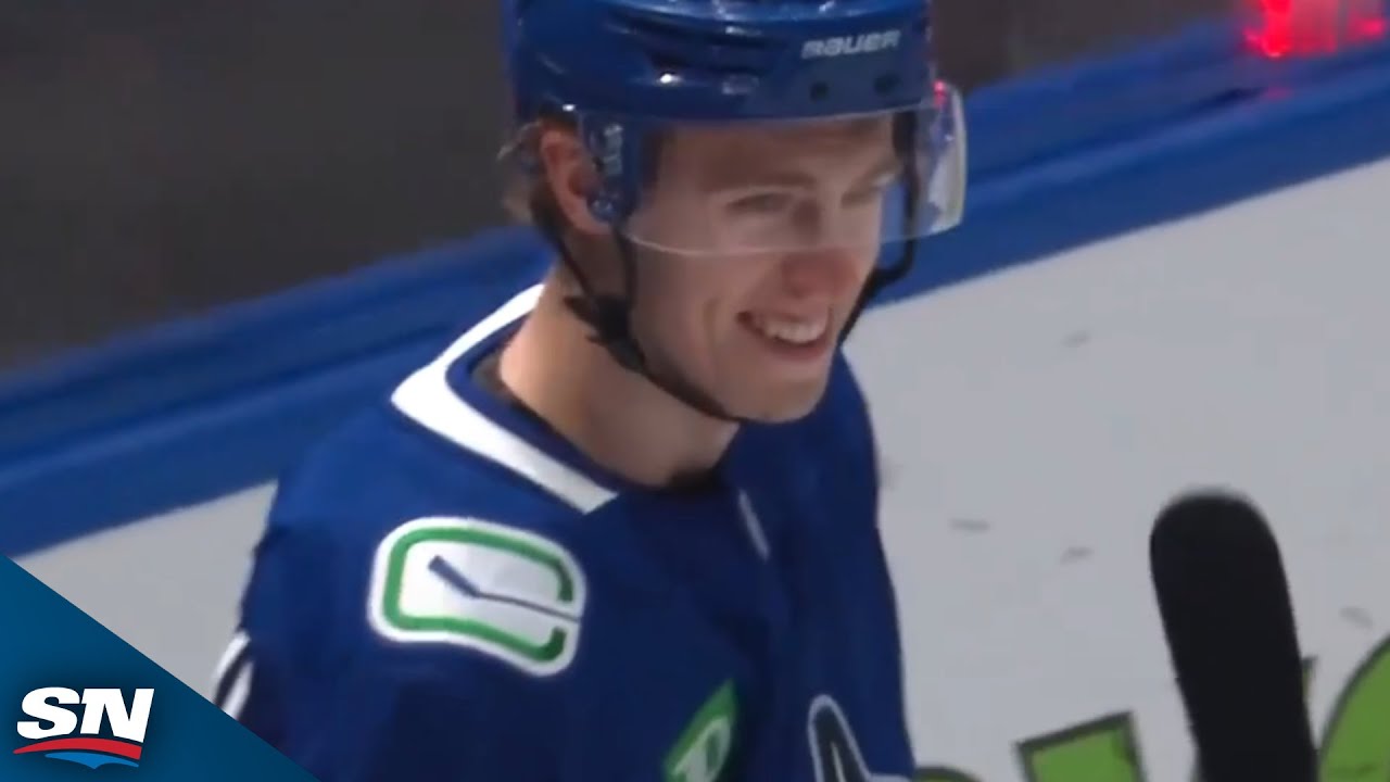 Canucks' Jonathan Lekkerimaki Scores First NHL Goal In Second Career Game