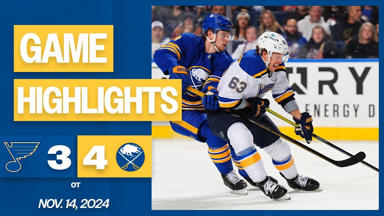 Game Highlights: Blues 3, Sabres 4 (OT)