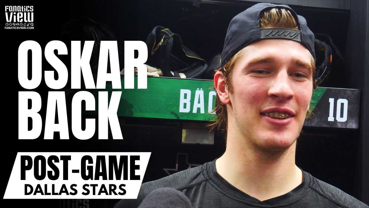 Oskar Back Reacts to Scoring First Ever NHL Goal for Dallas Stars Against Boston | Stars Post-Game